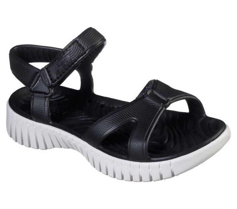 Skechers Cali Gear: Gowalk Smart - Aloha - Womens Sandals Black/White [AU-BB5464]